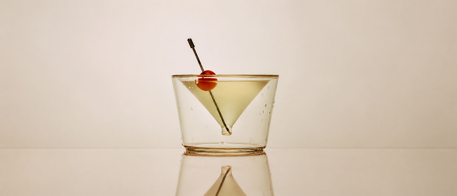 Detail of contemporary glassware