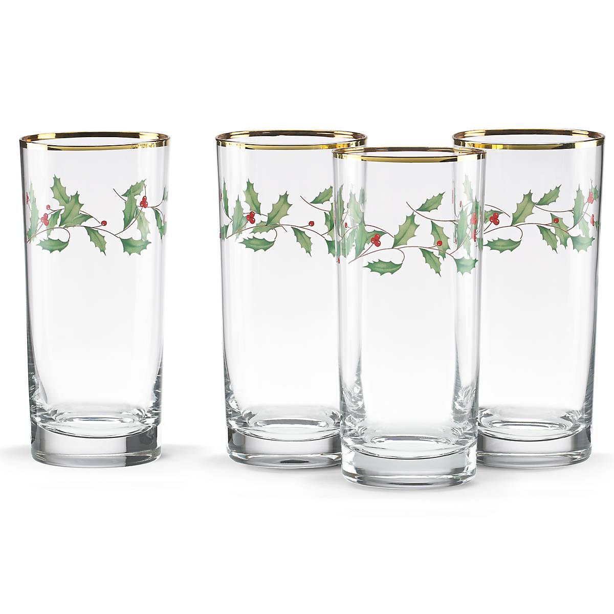 Holiday Holly Highball Glasses, Set of 4 - Image 2
