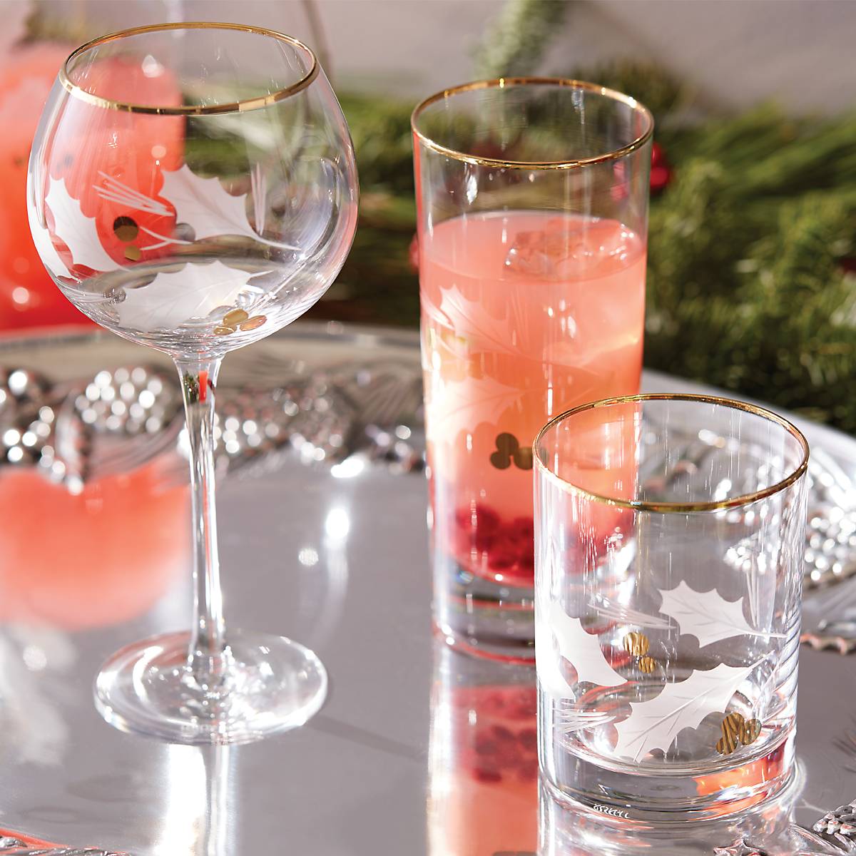 Holiday Gold-Rim Double Old Fashioned Glasses, Set of 4 - Image 6