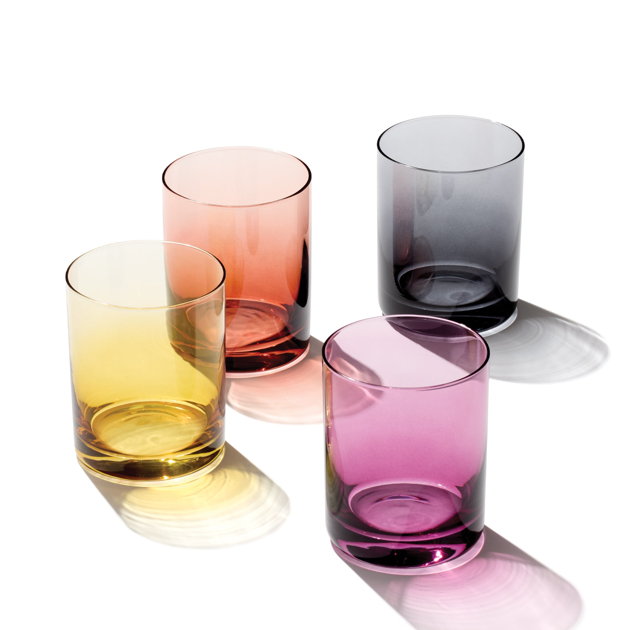 Ombre Jewel-Tone Double Old Fashioned Glasses, Set of 4 - Image 8