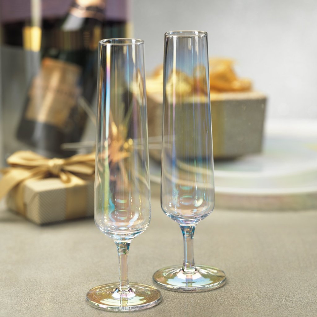 Iridescent Champagne Flute Set of 6