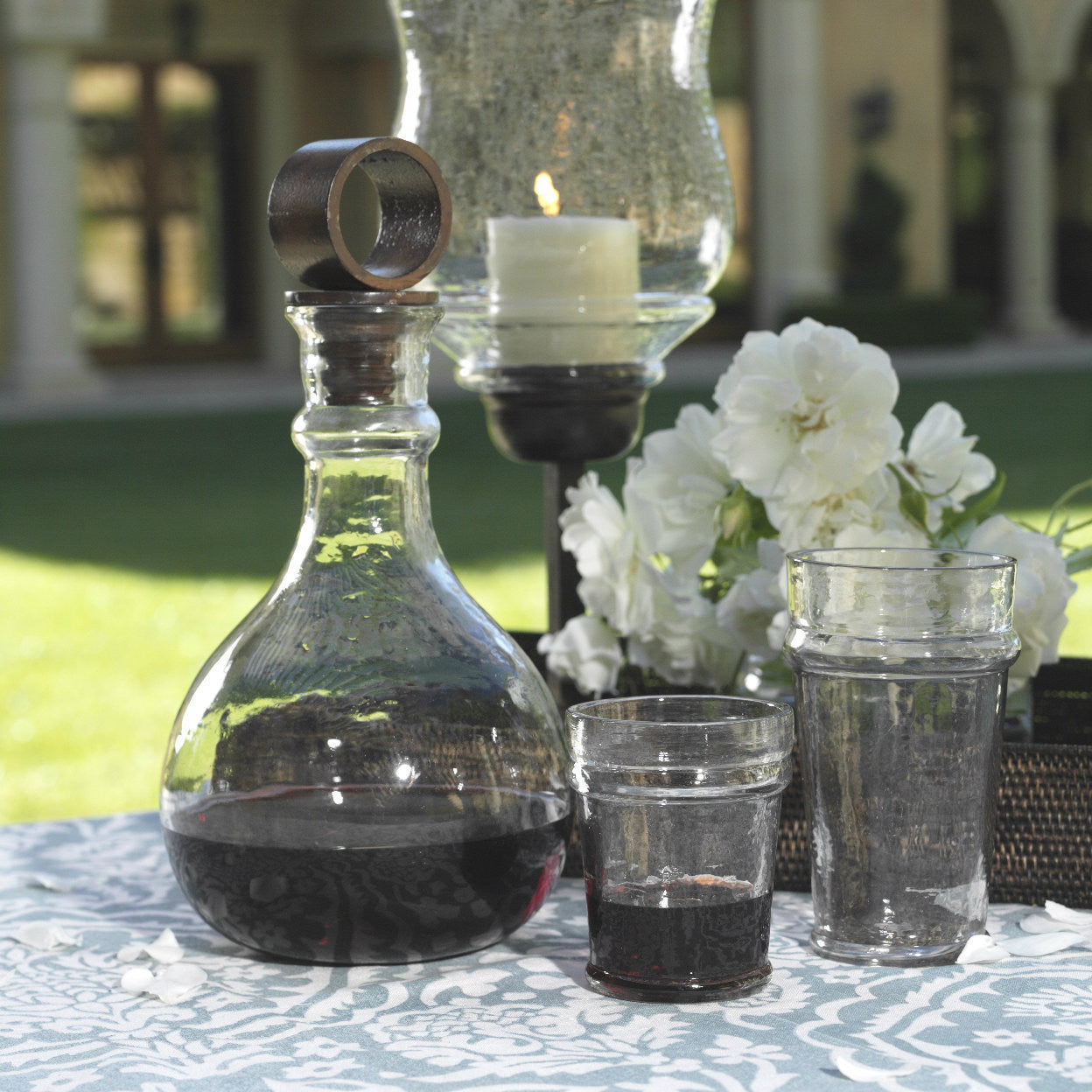Hammered Glass Decanter