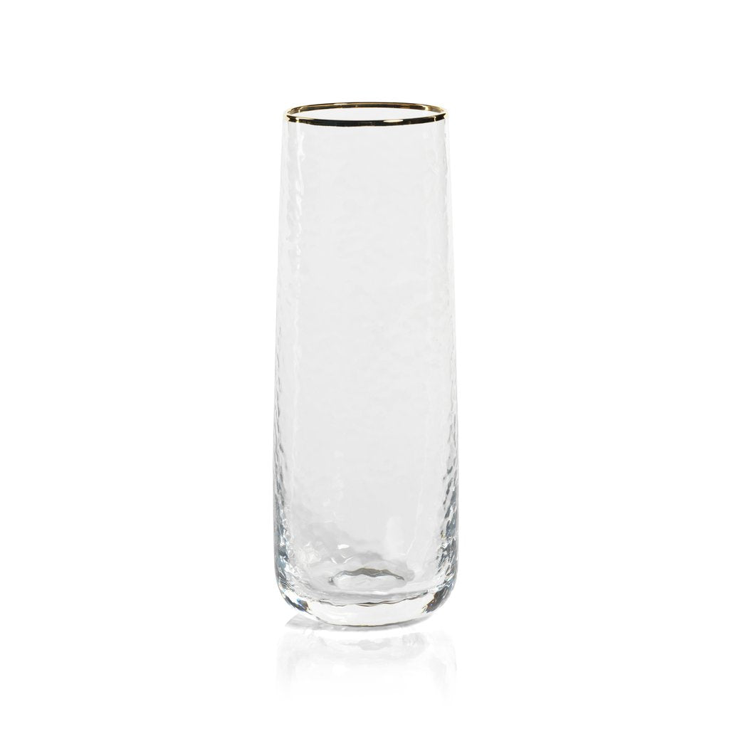 Textured Stemless Champagne Flute Set - Image 2