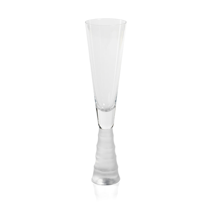 Frosted Stem Champagne Flute Set of 4 - Image 3