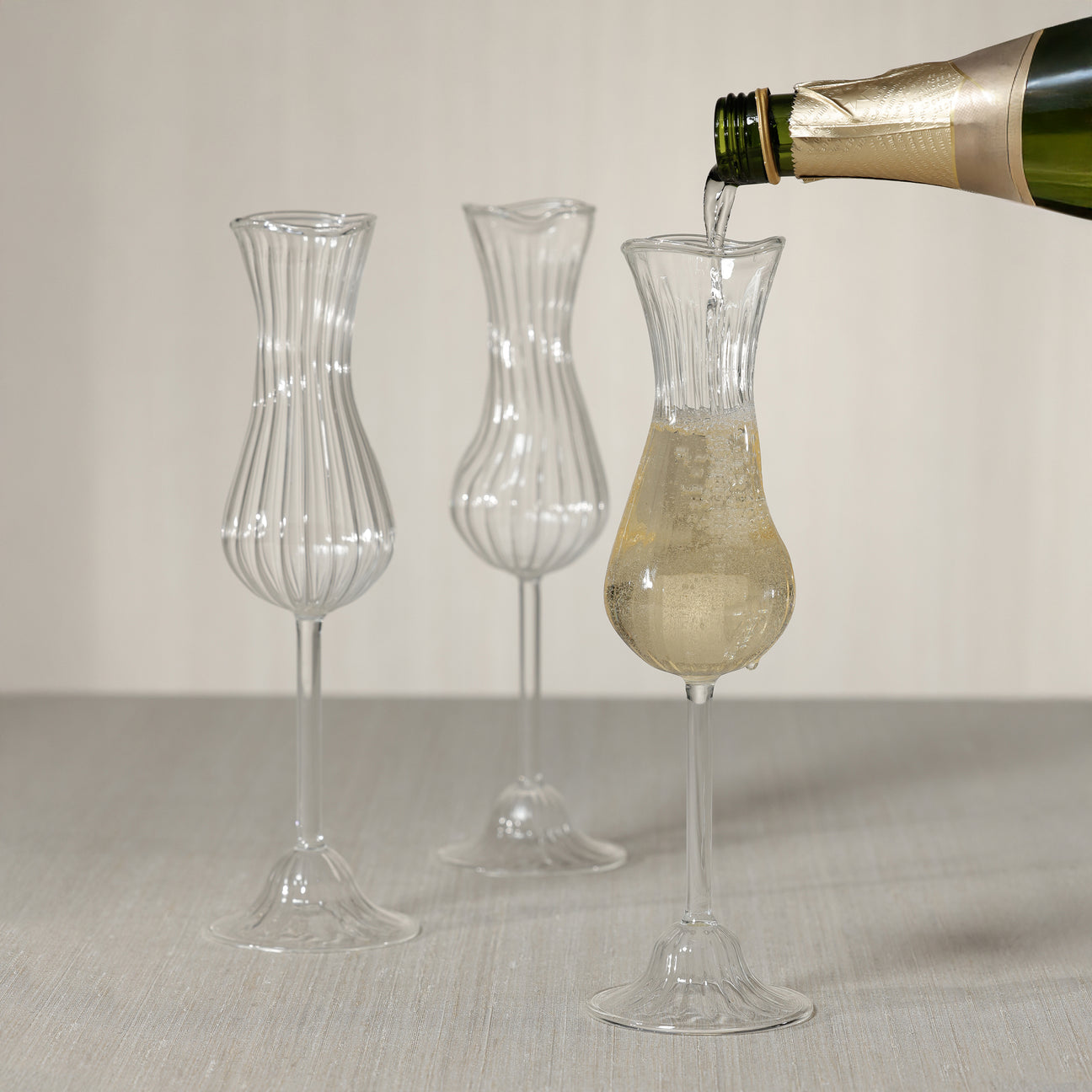 Fluted Champagne Glass Set of 4 - Image 2