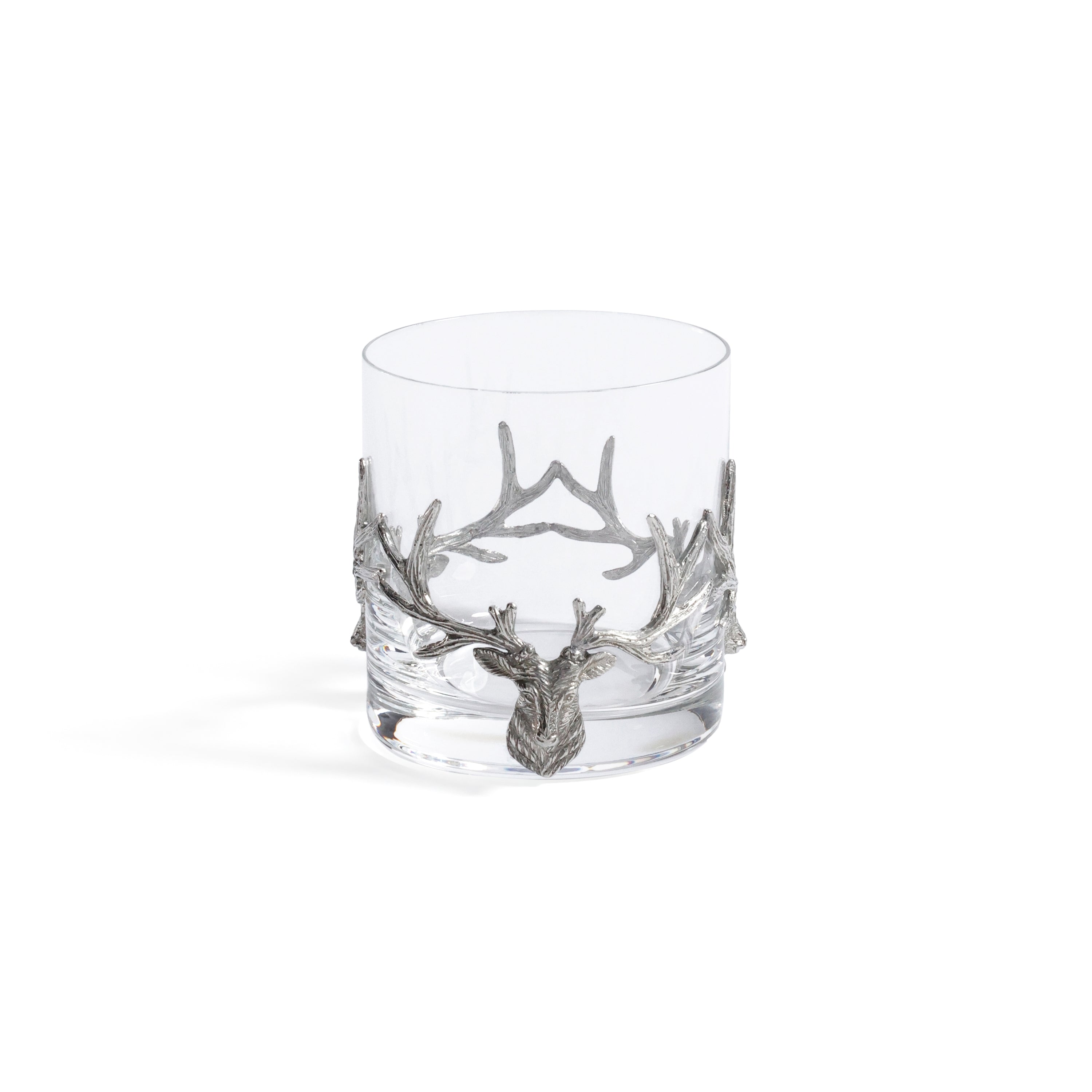 Pewter Stag Rocks Glass