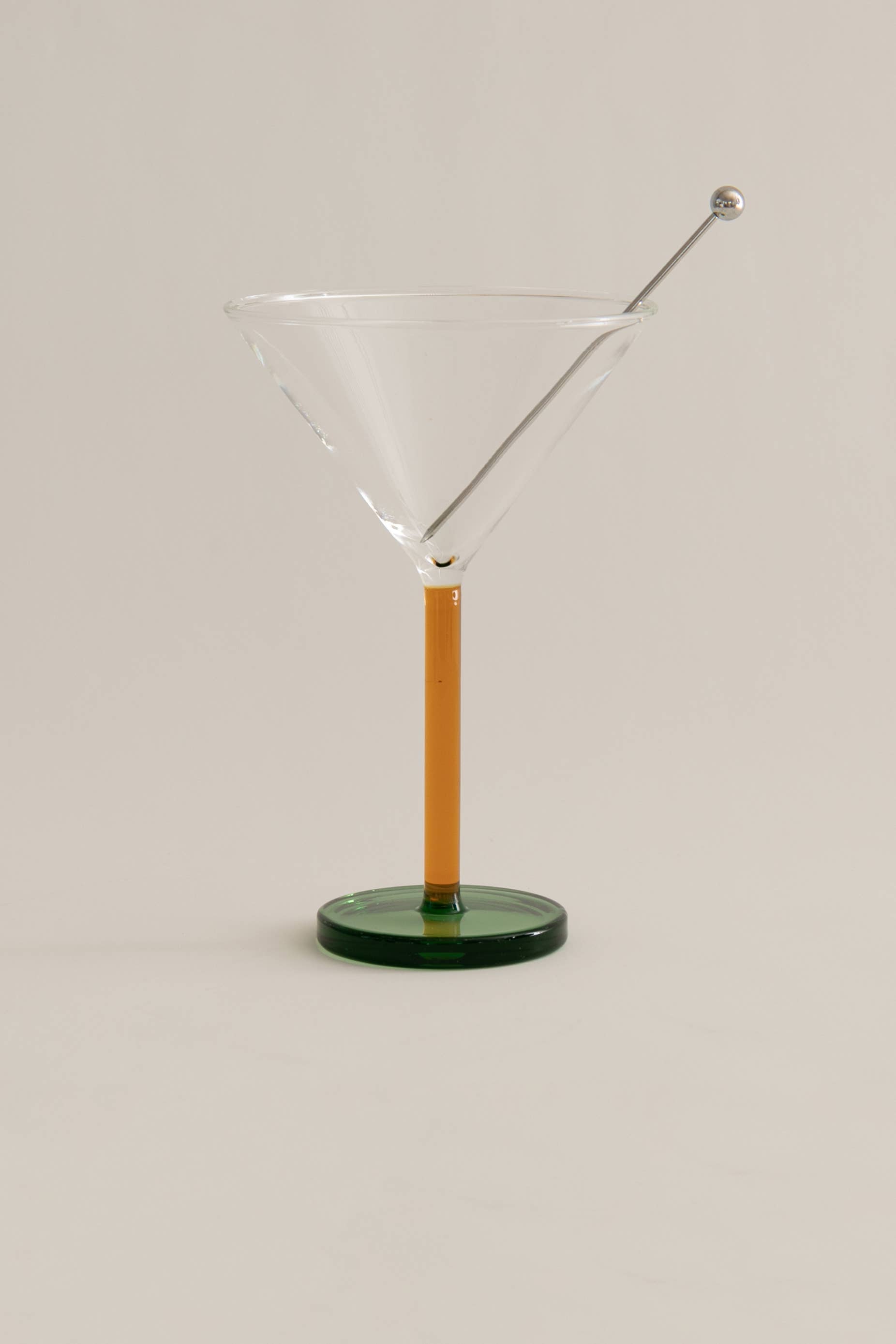 Two-Tone Cocktail Glass Pair - Yellow and Green - Image 4