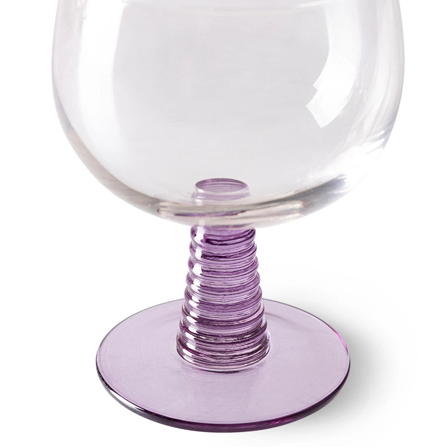 Purple Low Stem Wine Glass - Image 3