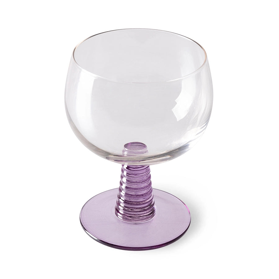 Purple Low Stem Wine Glass - Image 2