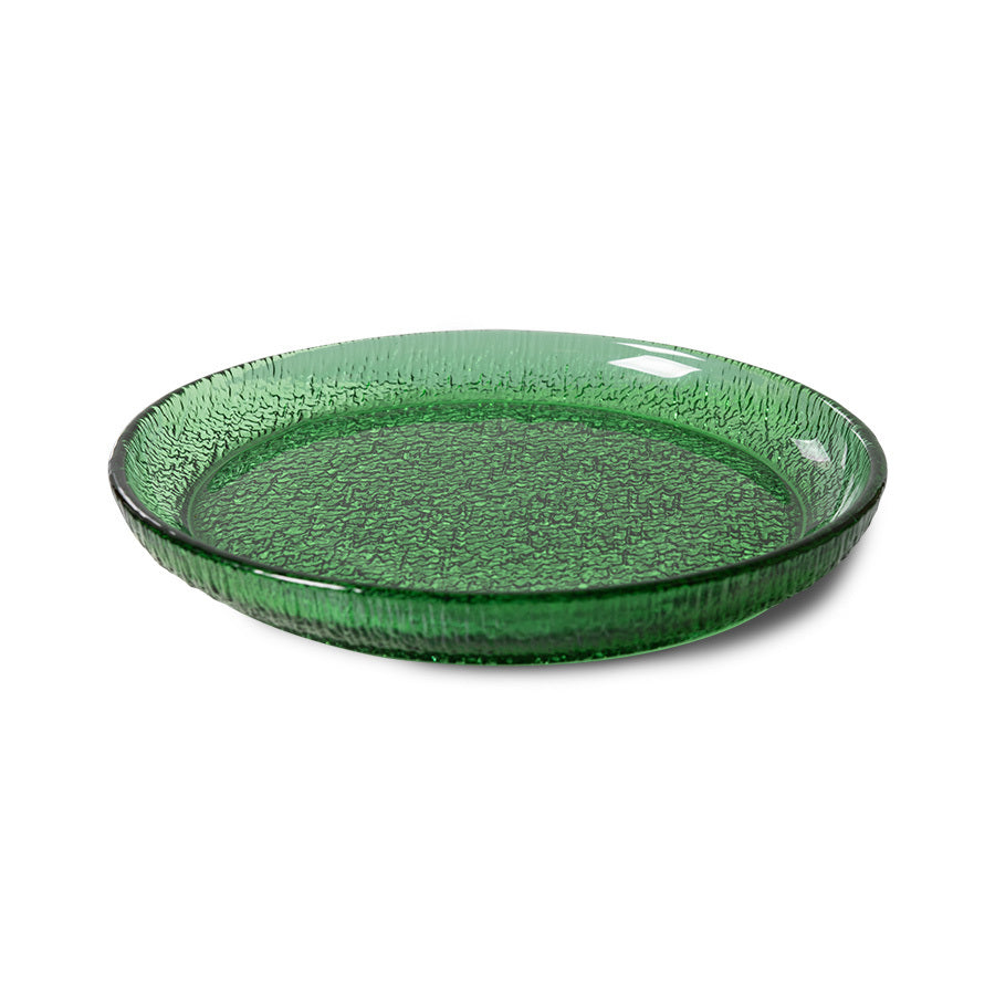 Green Glass Dinner Plate - Image 2