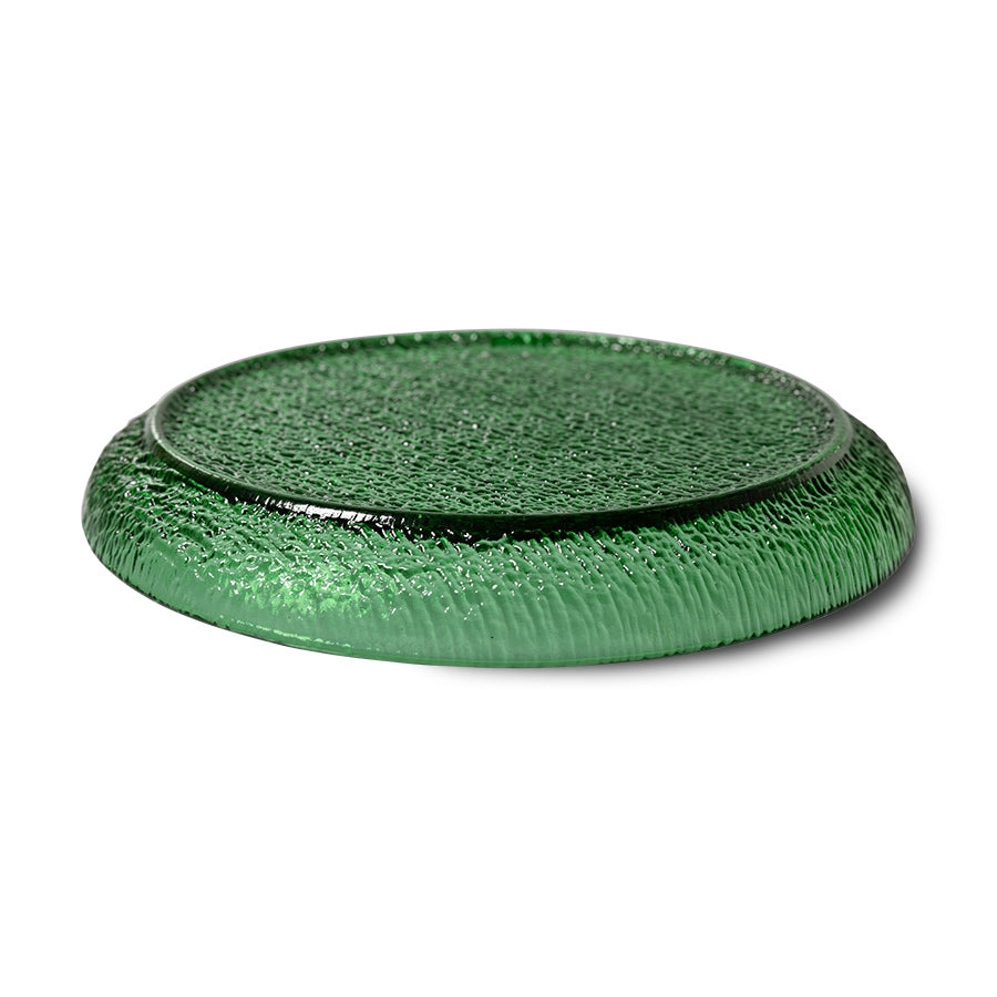 Green Glass Dinner Plate - Image 4