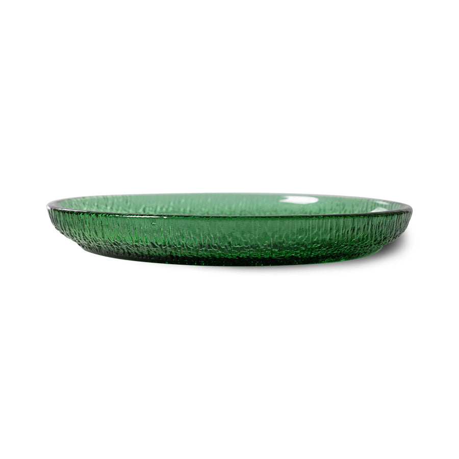 Green Glass Dinner Plate - Image 3