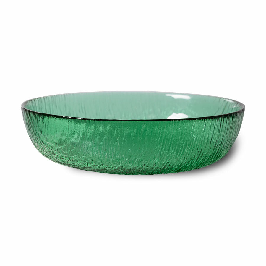 Green Glass Salad Bowl - Image 2