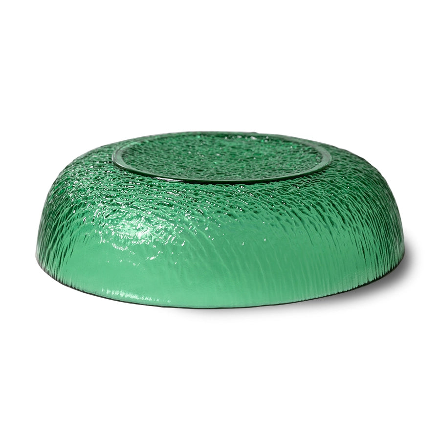 Green Glass Salad Bowl - Image 4