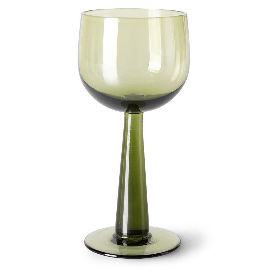 Tall Olive Green Wine Glasses - Set of 4 - Image 2