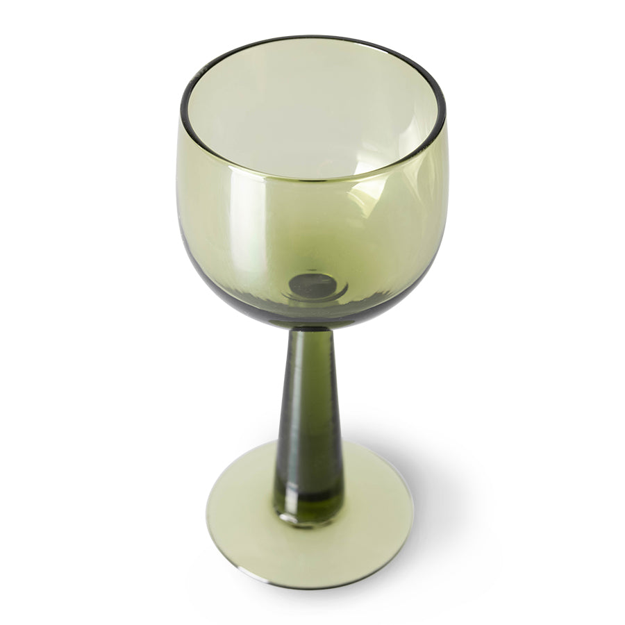 Tall Olive Green Wine Glasses - Set of 4 - Image 3