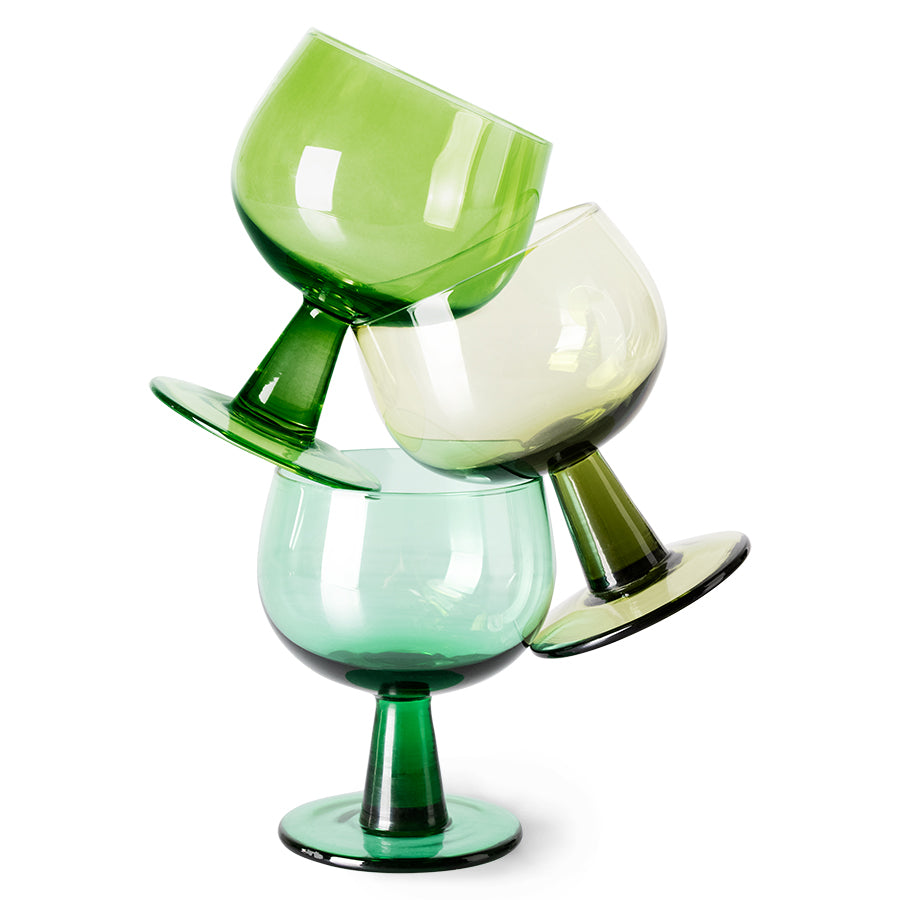 Low Fern Green Wine Glasses - Set of 4 - Image 5