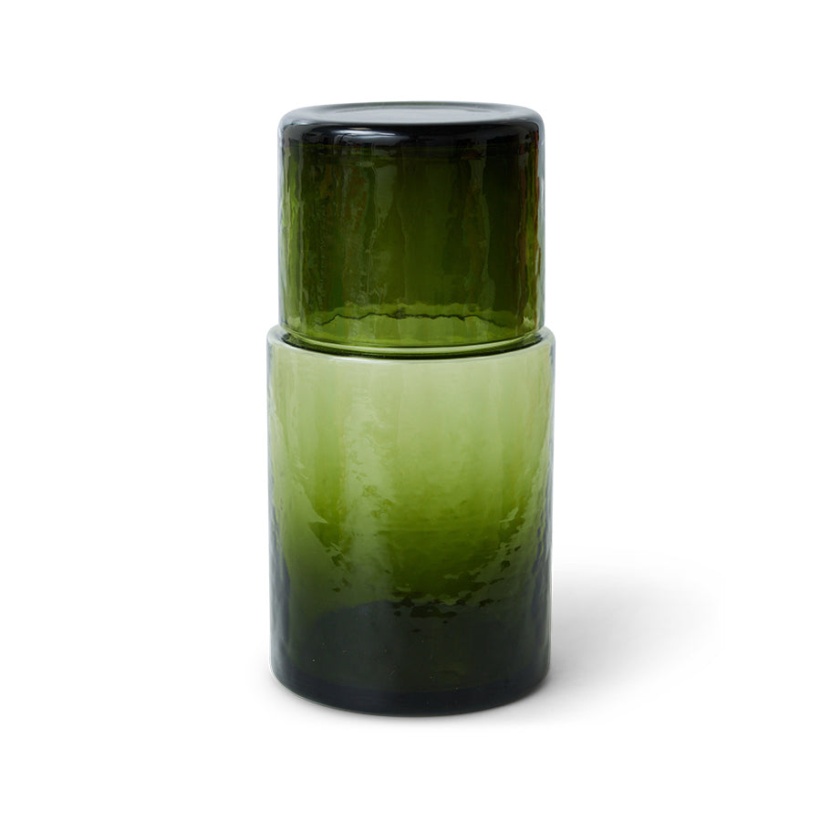Olive Green Glass Carafe - Image 4