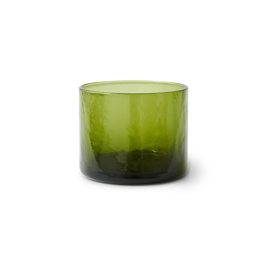 Olive Tube Drinking Glasses - Set of 4